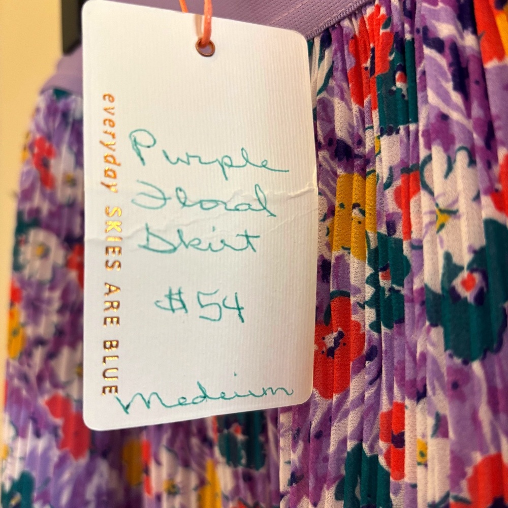 Purple floral skirt